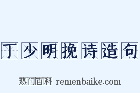 丁少明挽诗造句是什么意思的图片
